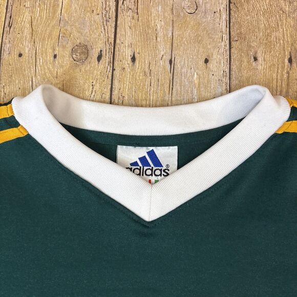Vintage Adidas v Neck Soccer Jersey Blank Mens XXL 2XL Short Sleeve - Picture 3 of 6